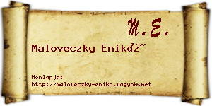 Maloveczky Enikő névjegykártya